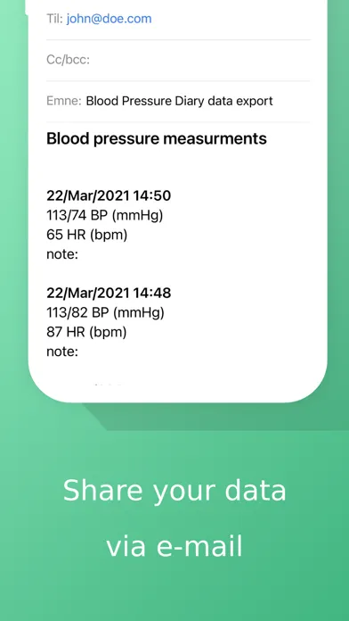 Tangkapan layar Easy Blood Pressure Diary