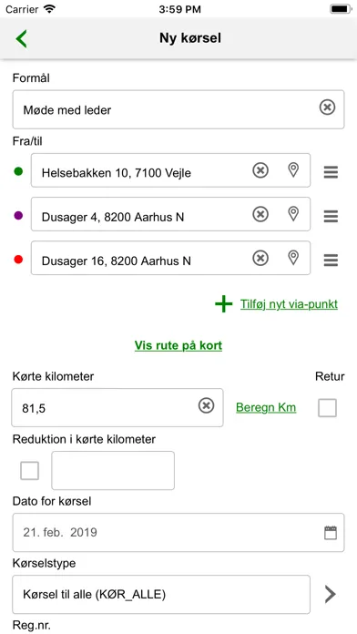 Capturas de tela do Min Kørsel