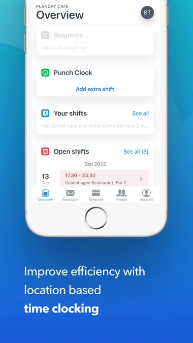 Zrzuty ekranu Planday Employee Scheduling