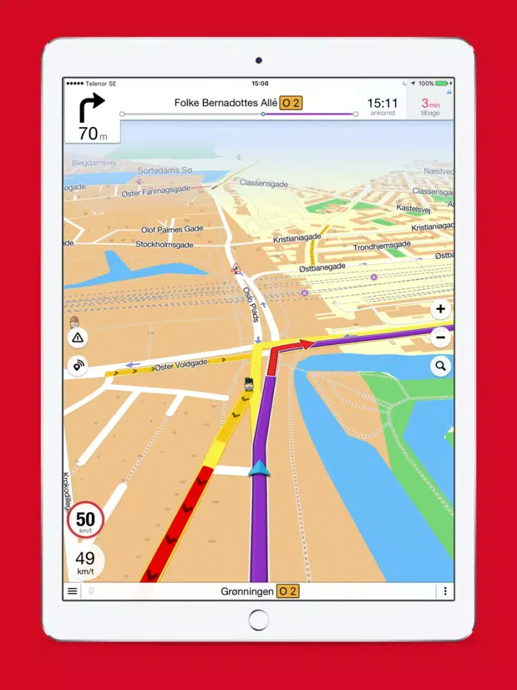 Krak Navigation - offline GPS iPad  Screenshots