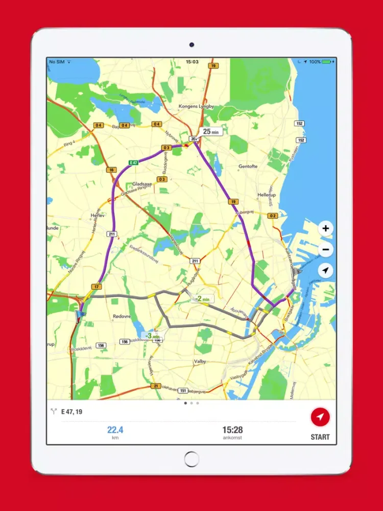 Krak Navigation - offline GPS iPad  Screenshots