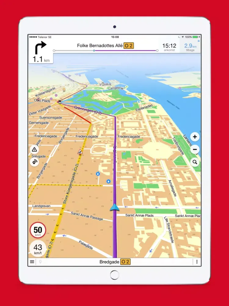 Krak Navigation - offline GPS iPad  Screenshots