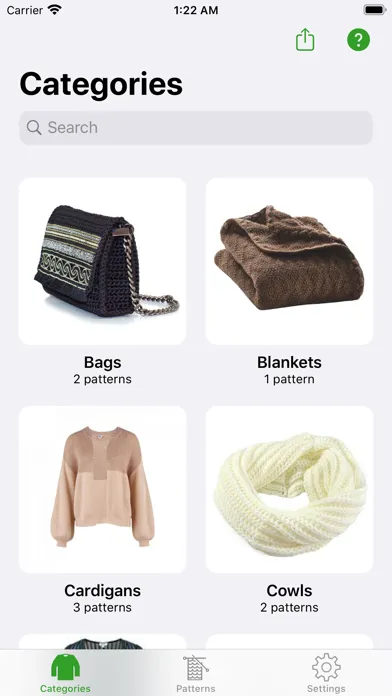 Knitting Patterns Lite スクリーンショット