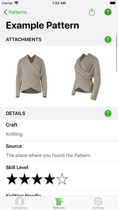Knitting Patterns Lite スクリーンショット