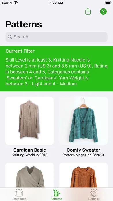 Knitting Patterns Lite スクリーンショット