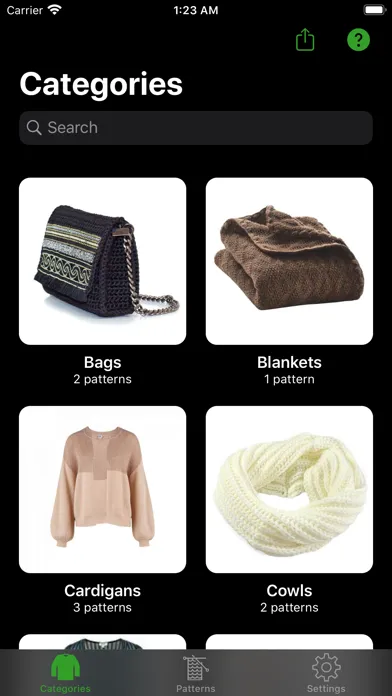 Knitting Patterns Lite スクリーンショット