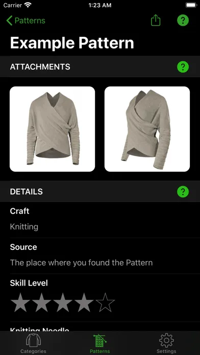 Knitting Patterns Lite スクリーンショット