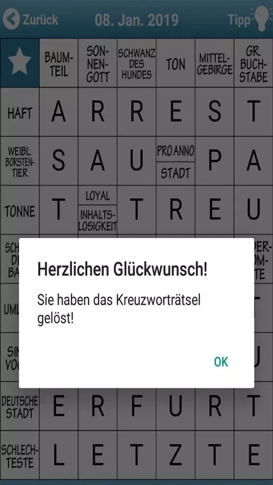 ภาพหน้าจอของ Kreuzworträtsel Schwedenrätsel