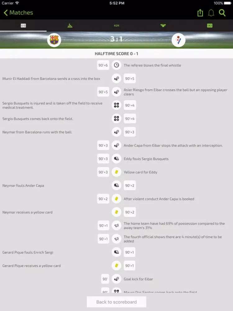 LIVEGOALS - Football live score, results, teams and leagues iPad  سکرین شاٹس