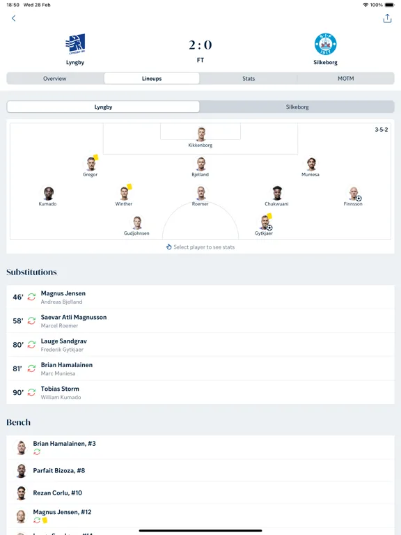 Capturas de pantalla de Lyngby Boldklub iPad 