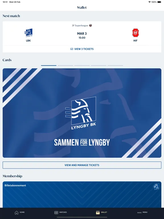 Capturas de pantalla de Lyngby Boldklub iPad 