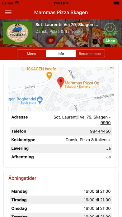 Captures d'écran de Mamma Pizza Skagen
