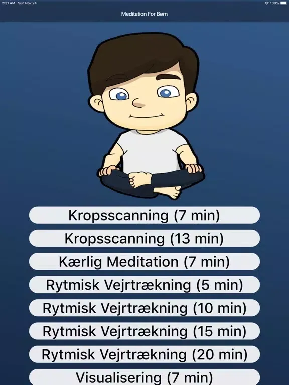 Dansk Meditation For Børn iPad  سکرین شاٹس
