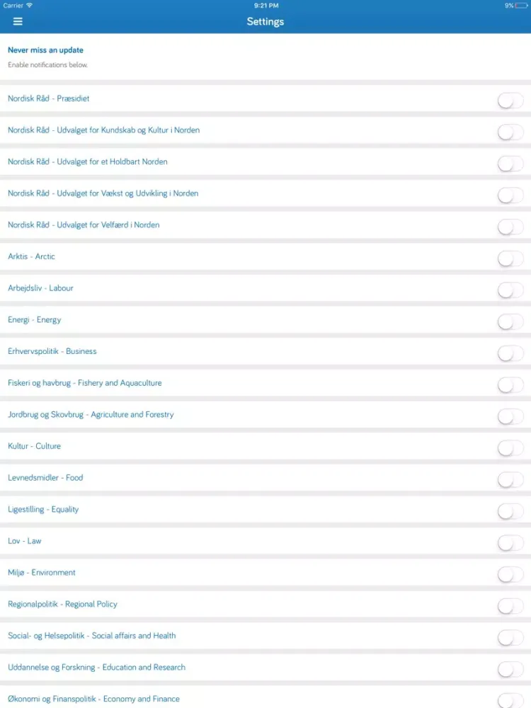 Скриншоты Nordisk Ministerråd iPad 