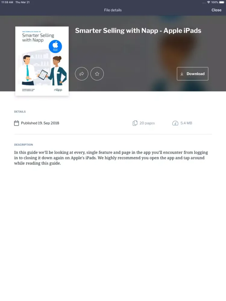 Скриншоты Napp Sales Enablement iPad 