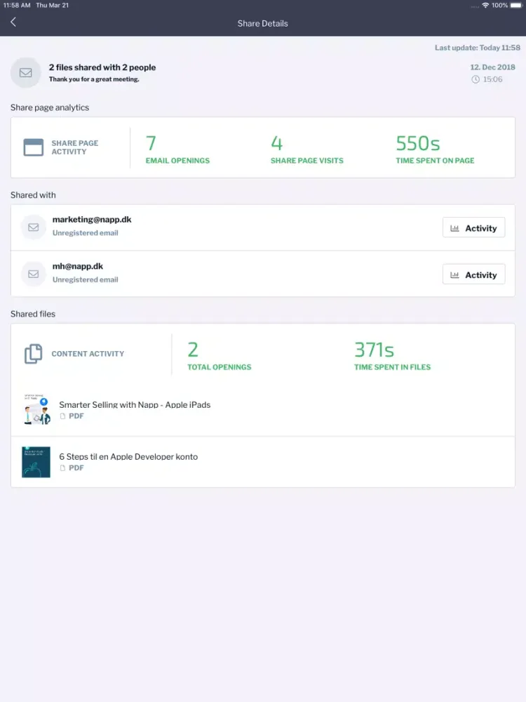 Скриншоты Napp Sales Enablement iPad 