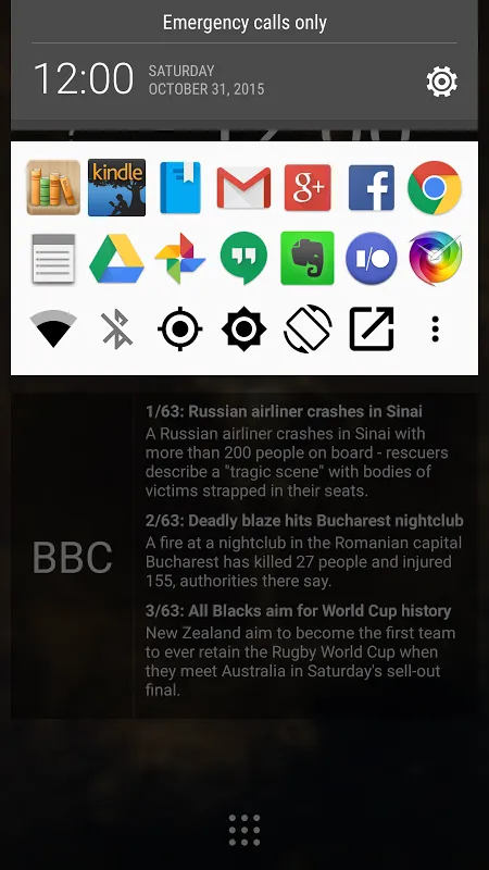 ภาพหน้าจอของ Notification Shortcuts