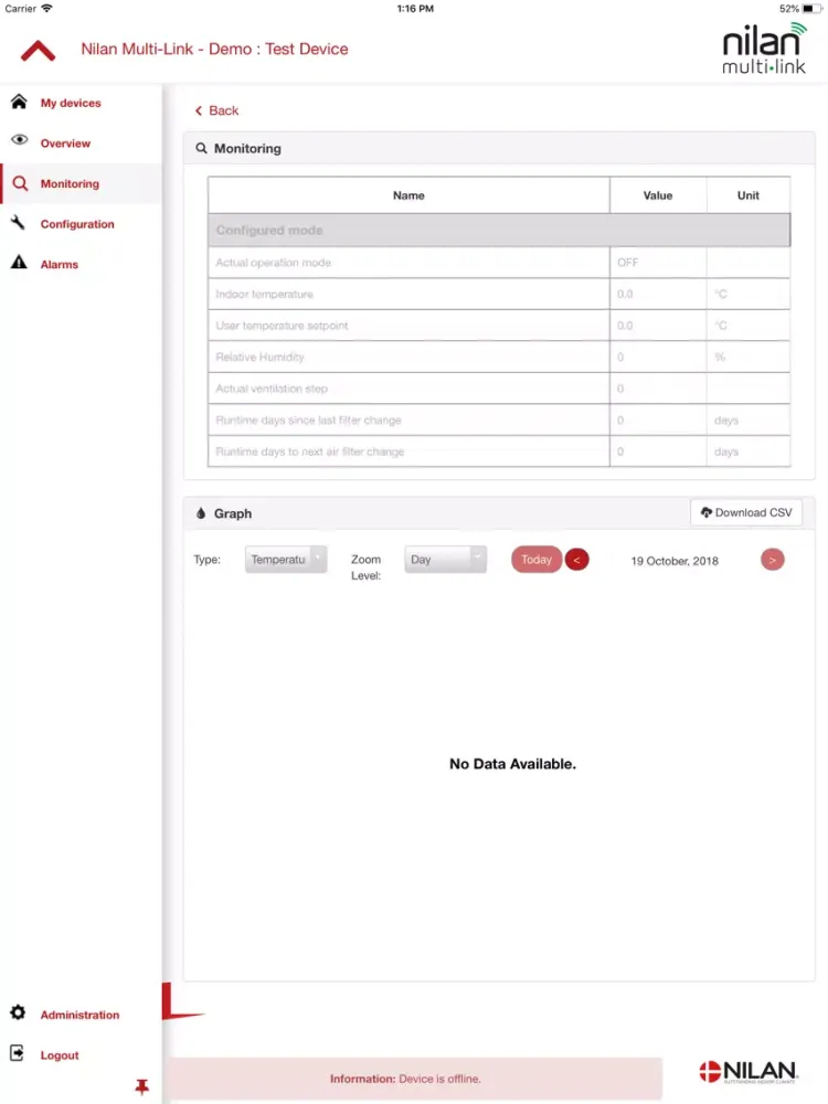 Nilan Multilink iPad  Screenshots