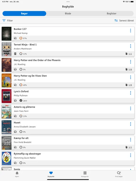 Capturas de tela do Nota Bibliotek 2.0 iPad 