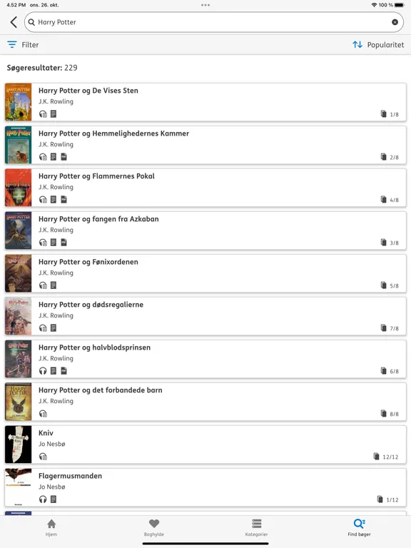 Capturas de tela do Nota Bibliotek 2.0 iPad 