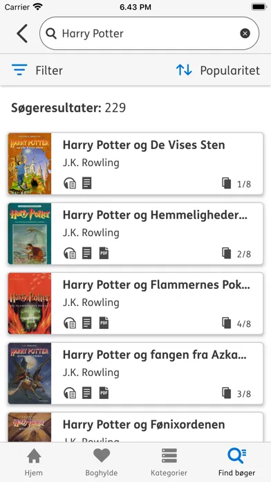 Capturas de tela do Nota Bibliotek 2.0