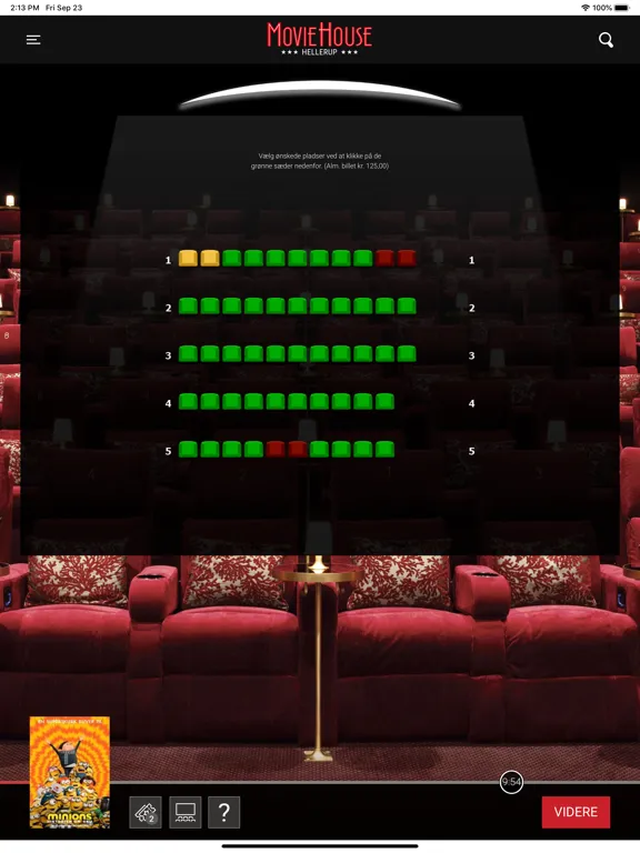 Capturas de tela do MovieHouse Hellerup iPad 