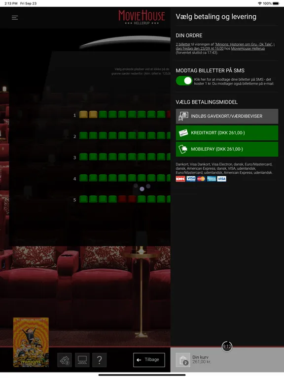 Capturas de tela do MovieHouse Hellerup iPad 