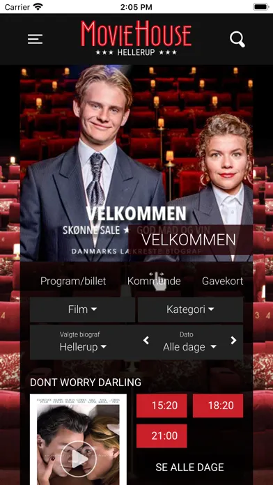 Capturas de tela do MovieHouse Hellerup