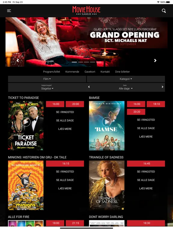 MovieHouse Slagelse iPad  स्क्रीनशॉट