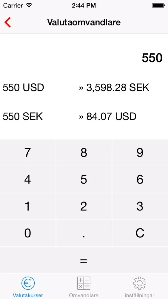 Exchange rates SEK Ekran Görüntüleri