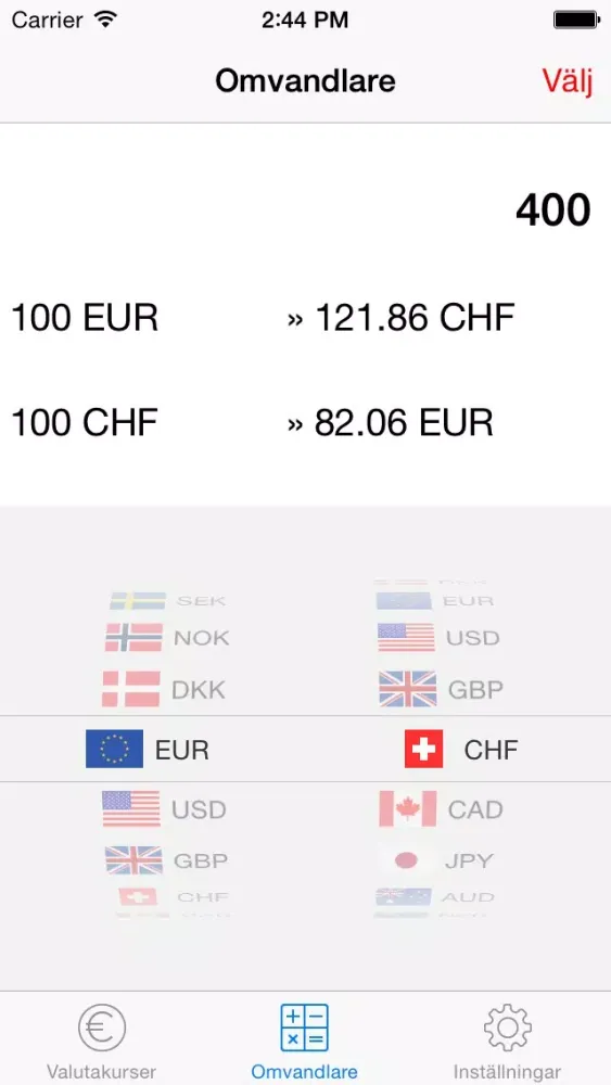 Exchange rates SEK Ekran Görüntüleri