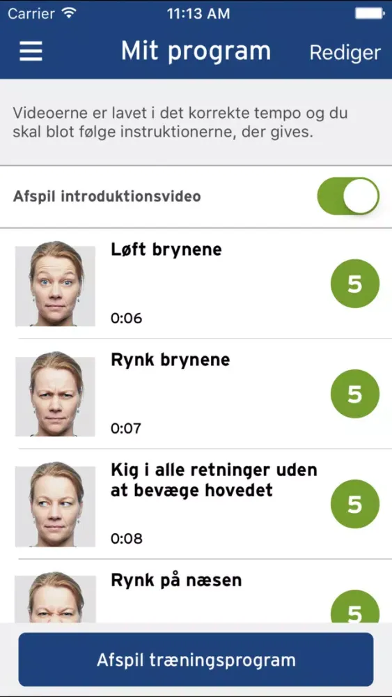Træn ansigt Screenshots