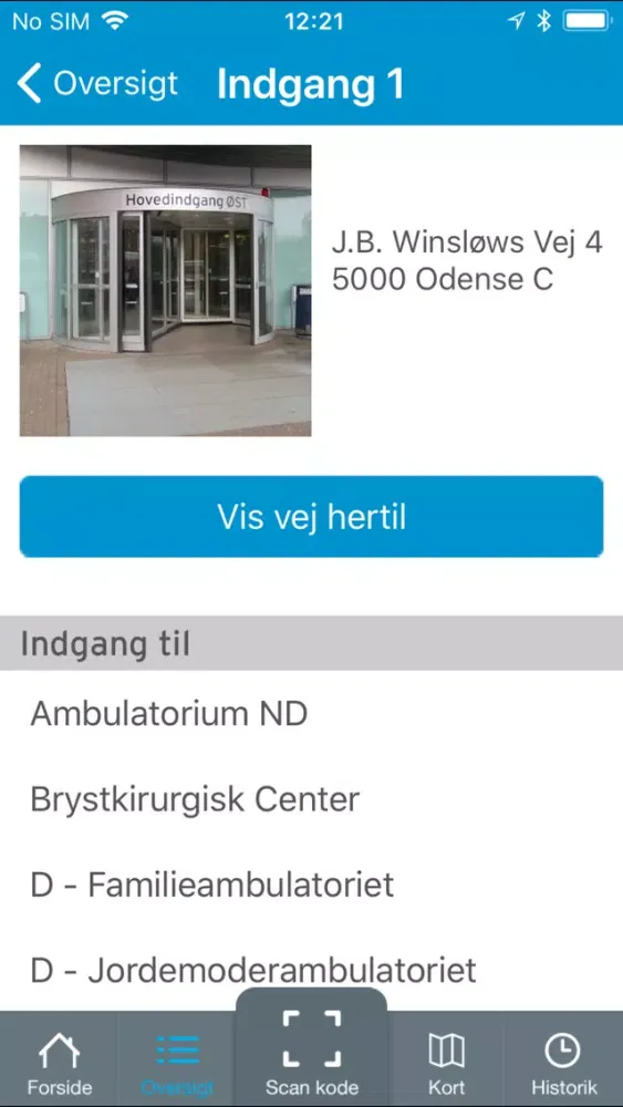 Screenshot di OUH Find Vej