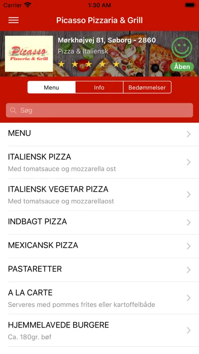 Picasso Pizzaria and Grill スクリーンショット