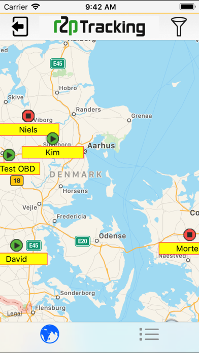 Zrzuty ekranu R2P Tracking Mobile