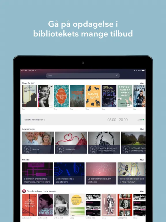 Biblioteket iPad  Screenshots