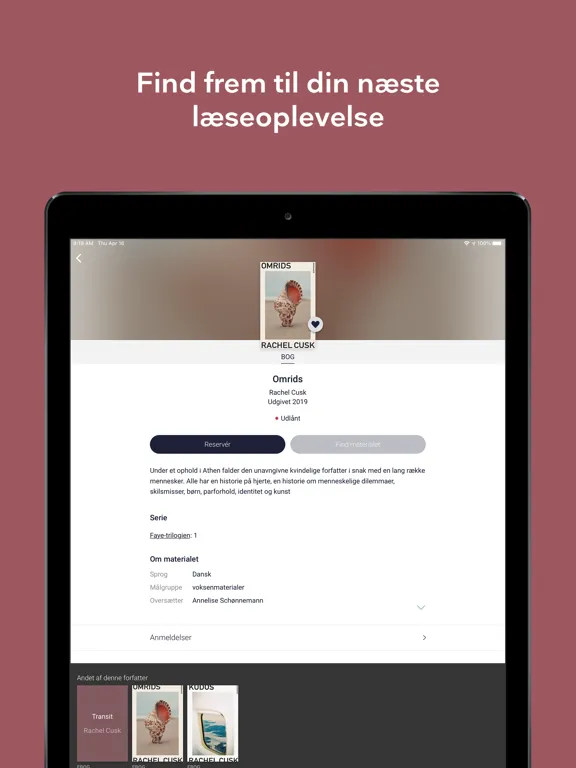 Biblioteket iPad  Screenshots