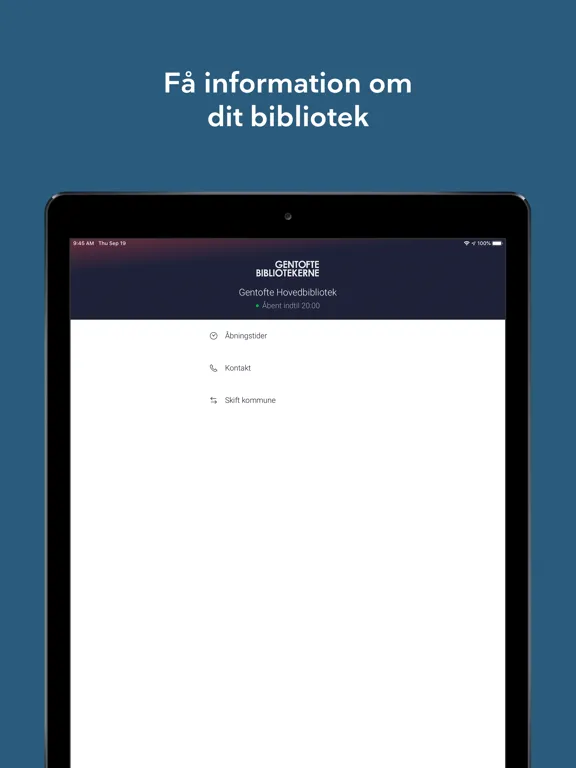 Biblioteket iPad  Screenshots