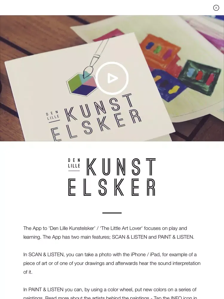 Capturas de tela do Den Lille Kunstelsker iPad 