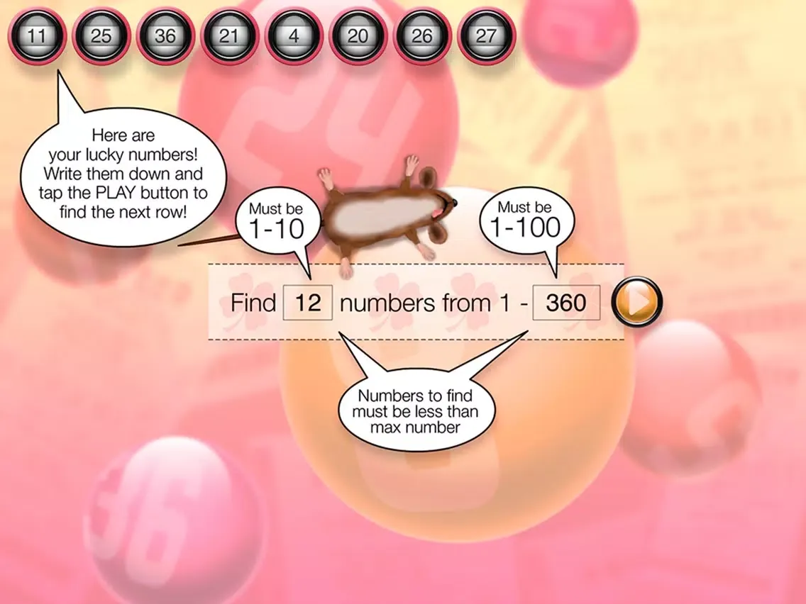 Lucky Cat Lottery Numbers - Catch Game For Cats iPad  스크린샷