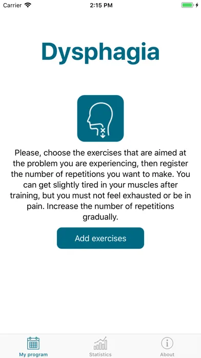Zrzuty ekranu Dysphagia Training