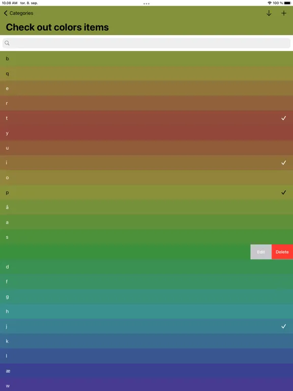 Tangkapan skrin Saxjax Colorfull ToDoList iPad 