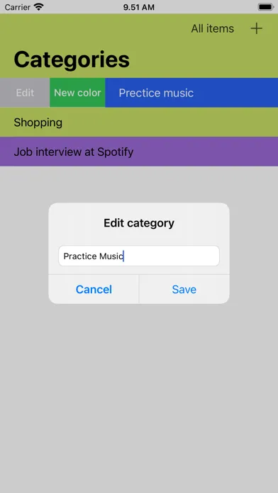 Tangkapan skrin Saxjax Colorfull ToDoList