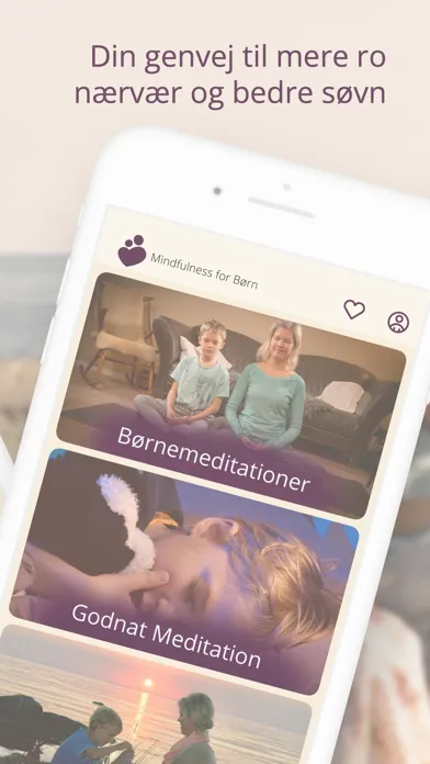Mindfulness for Børn Appen Screenshots