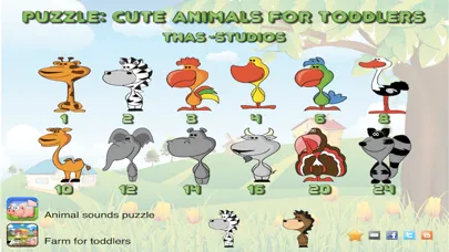 Zrzuty ekranu Puzzle: Cute animals for toddlers