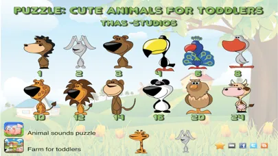 Zrzuty ekranu Puzzle: Cute animals for toddlers