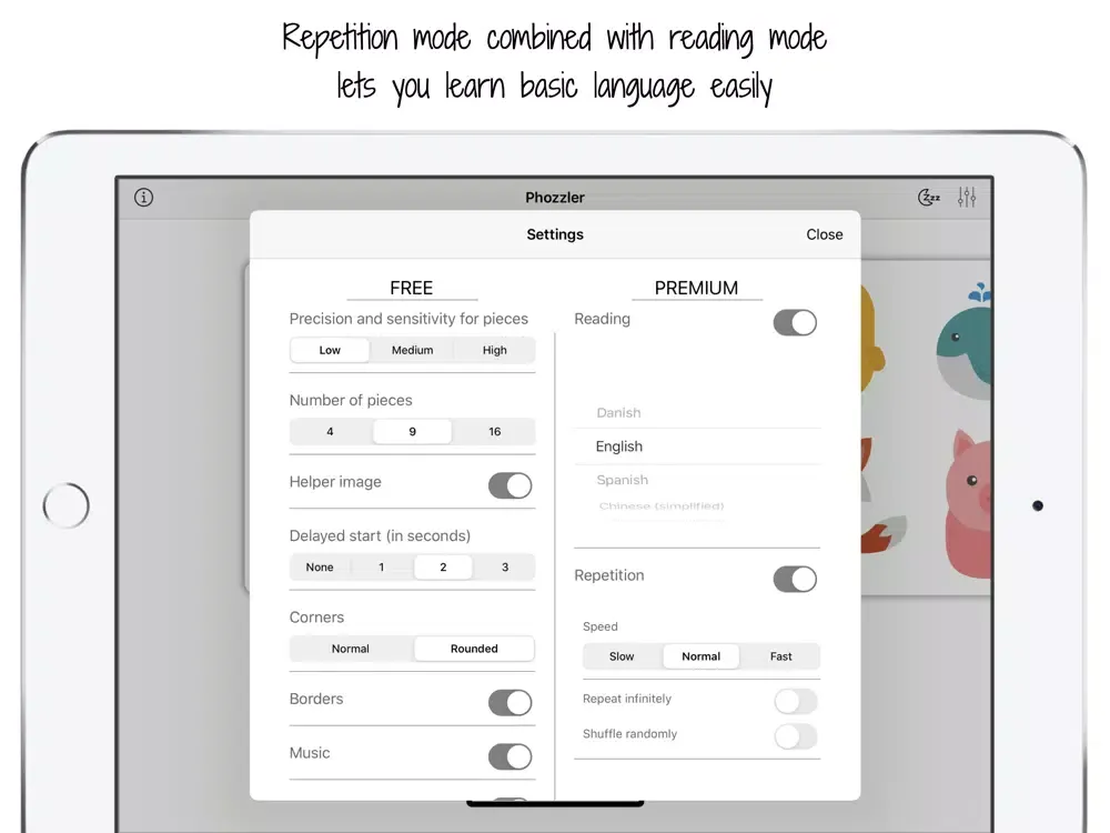 ภาพหน้าจอของ Phozzler - Fun family learning iPad 