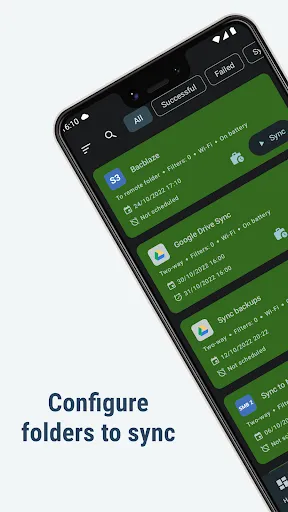 Captures d'écran de FolderSync Pro
