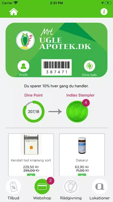 UgleApotek.dk スクリーンショット