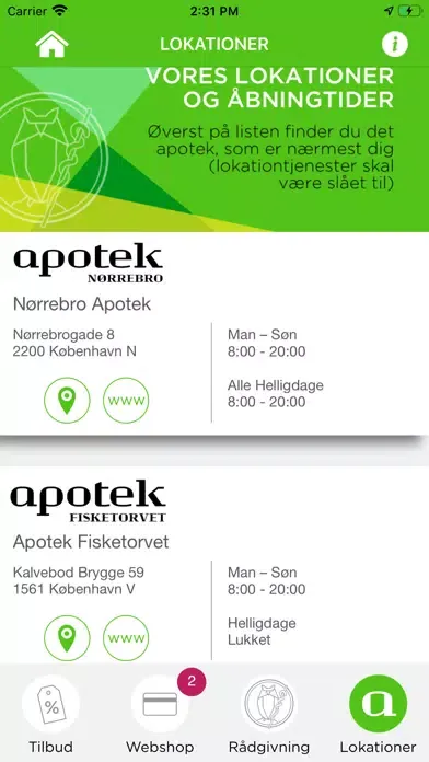 UgleApotek.dk スクリーンショット